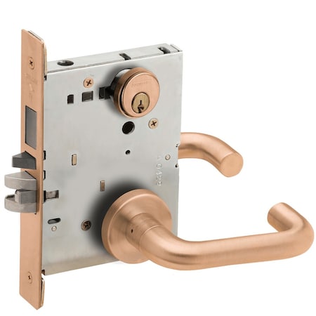 Schlage Entrance Mortise Lock with Deadbolt, 03A Design, Satin Bronze L9453P 03A 612